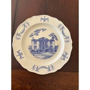 Wedgewood 10" Historical Plate Home of States Morris Dyckman Creamware